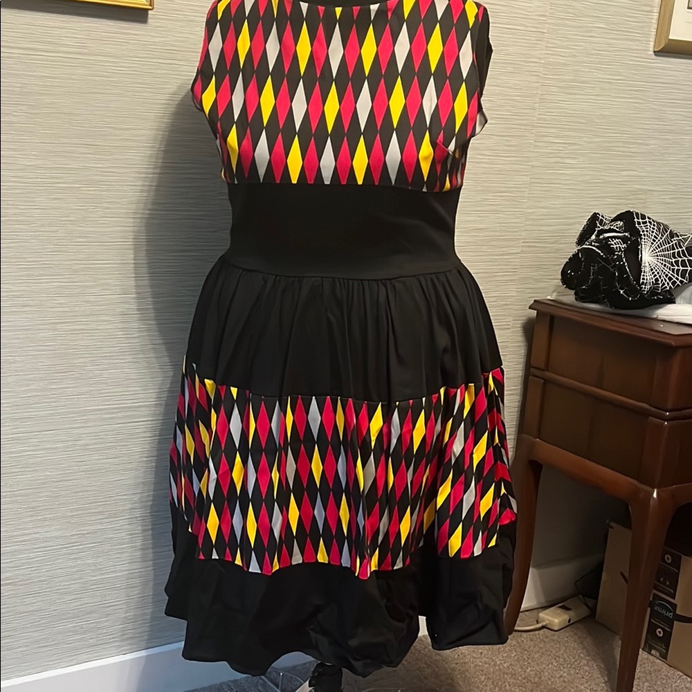 PUG Red Harlequin Amanda Dress